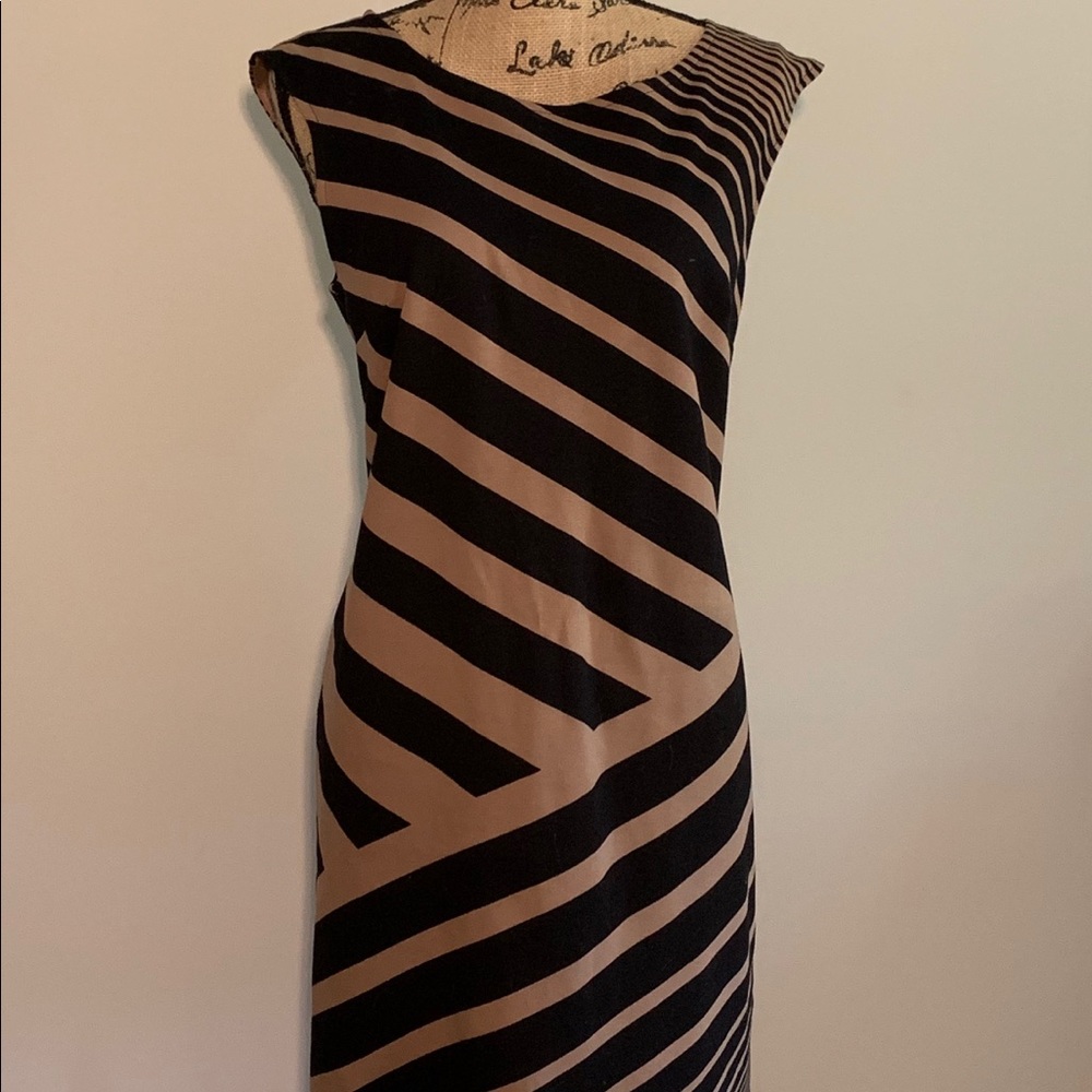 Ann Taylor Loft Dress - Tan/Black size 6